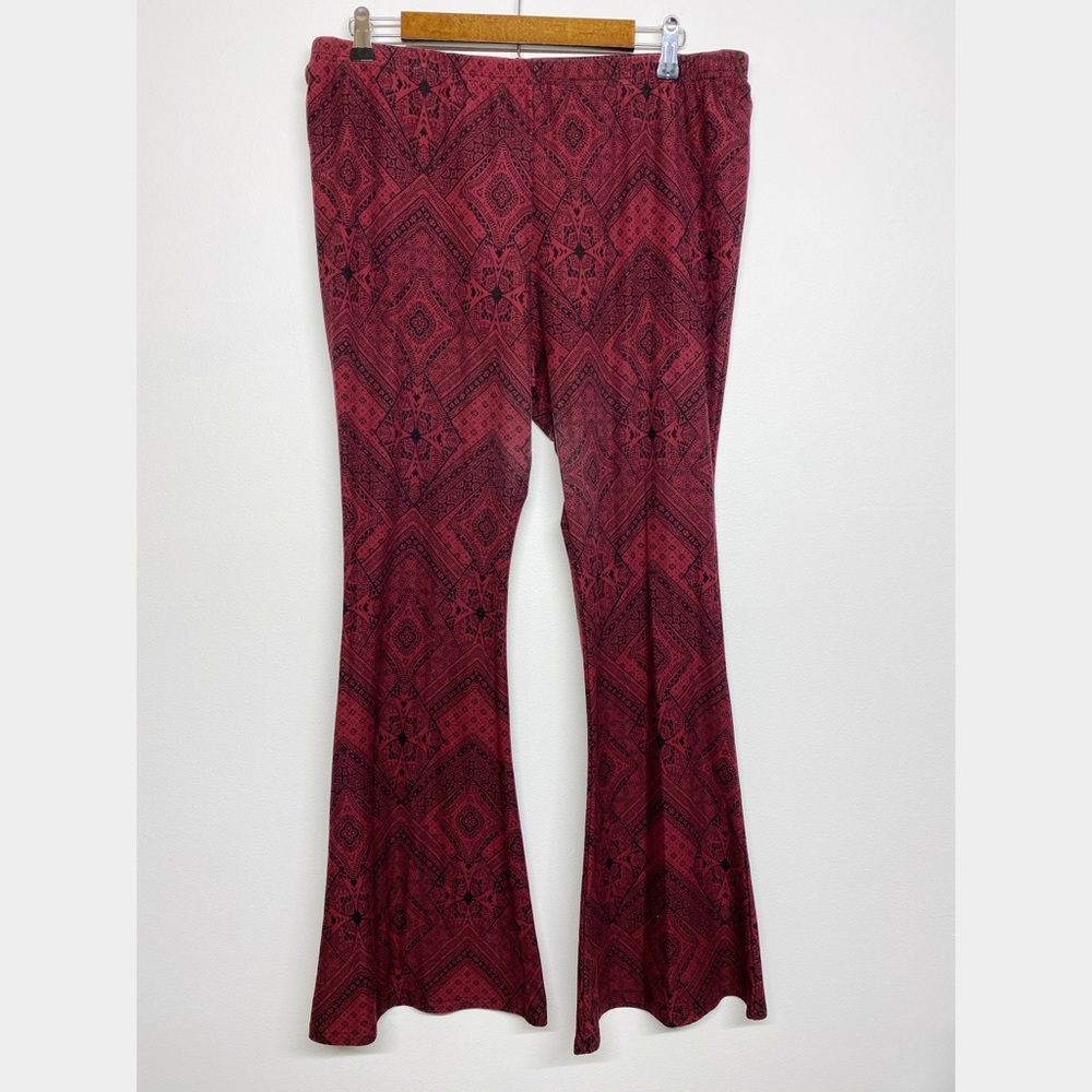 Soft High Waist Boho Bell Bottom Flare Pants XXL